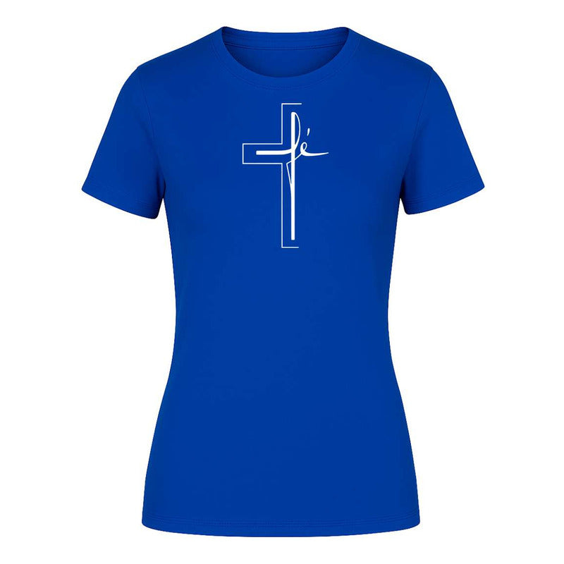 Playera "Cruz Fe" Minimalista - Dama