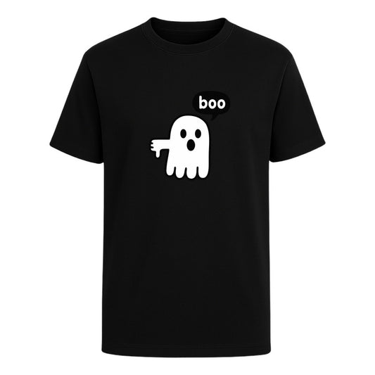 Playera Fantasma Boo Diseño Divertido Minimalista Unisex