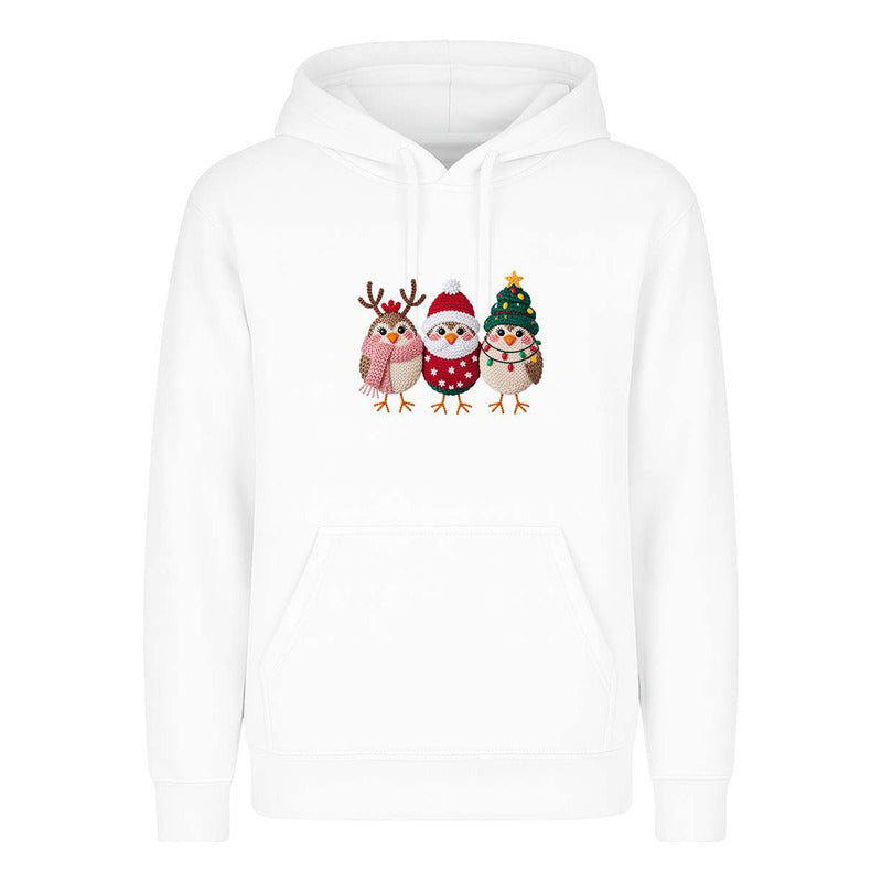 Sudadera Pajaritos Navideños Reno Santa Árbol Regalo Unisex
