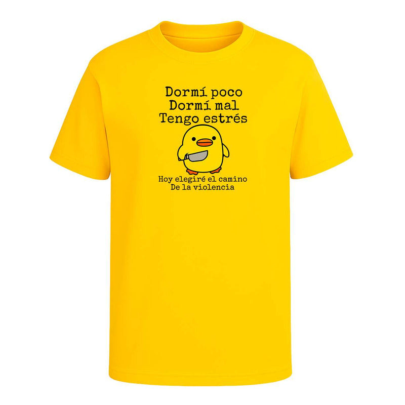 Playera Pollito Violento Estrés Humor Sarcástico Unisex