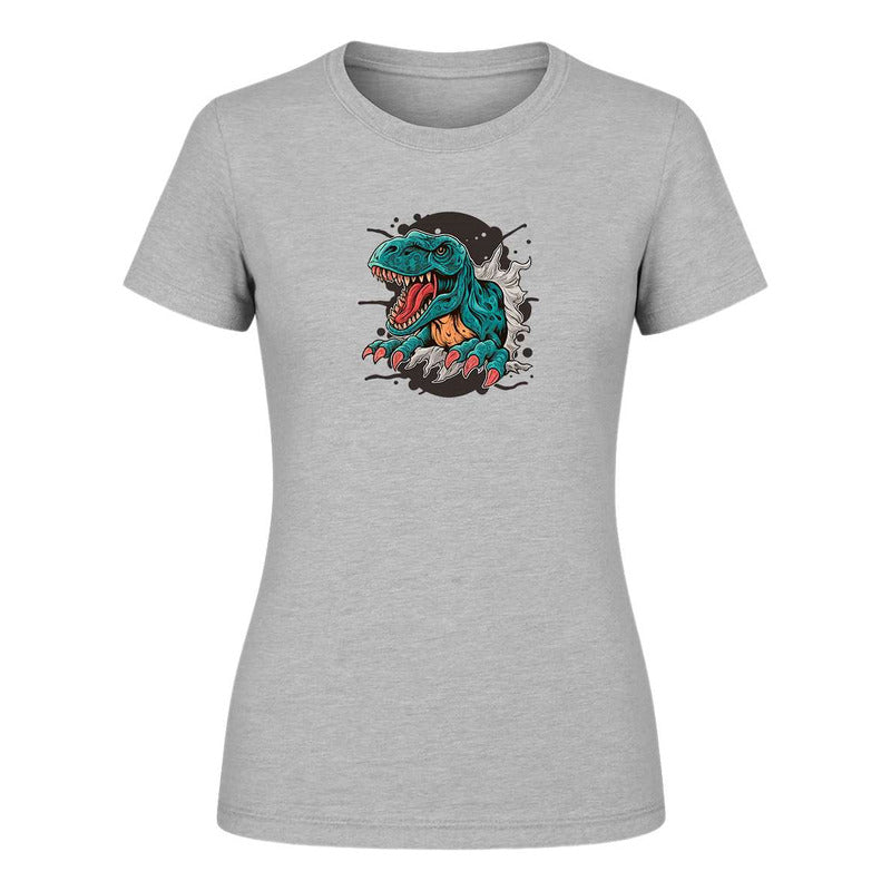 Playera "T-Rex Rasgando" Efecto Visual - Dama