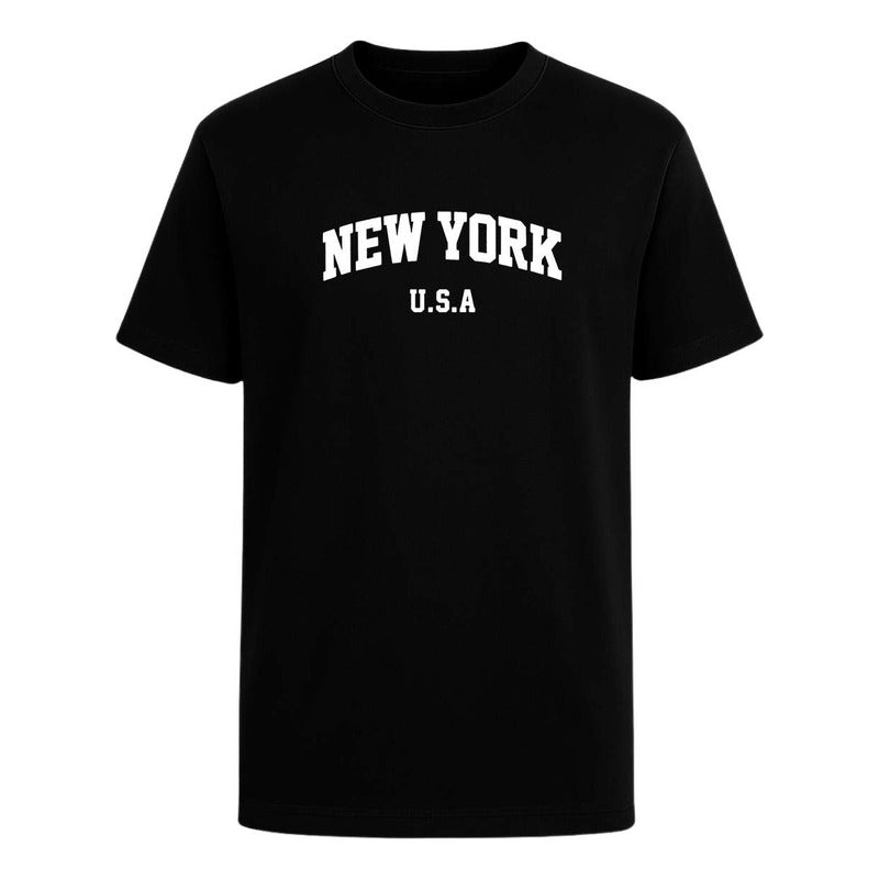 Playera New York Usa Tipo Varsity College Regalo Fans Unisex