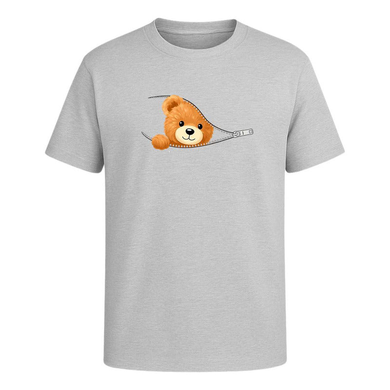 Playera Osito En Cierre Kawaii Tierno Divertida Infantil