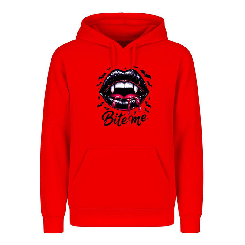 Sudadera Bite Me Vampiro Labios Sangre Halloween Lips Unisex