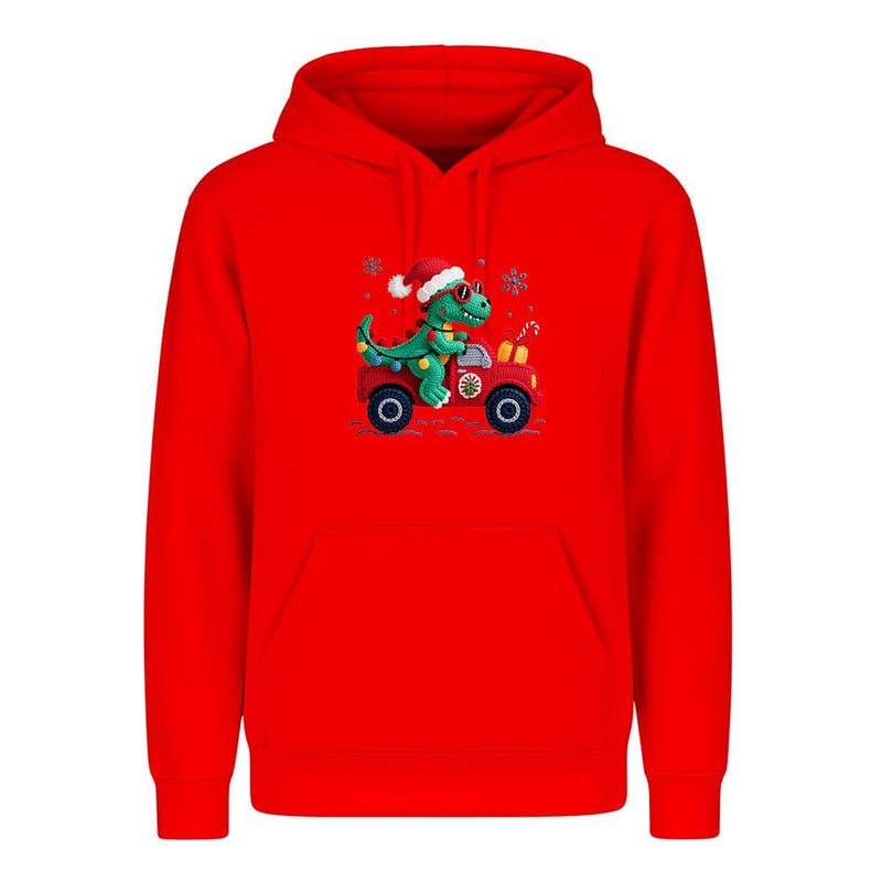 Sudadera Dinosaurio Navideño Efecto Bordado Regalo Infantil
