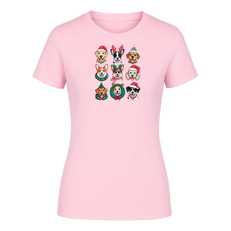 Playera Perros Navideños Dog Lover Santa Regalo De Dama
