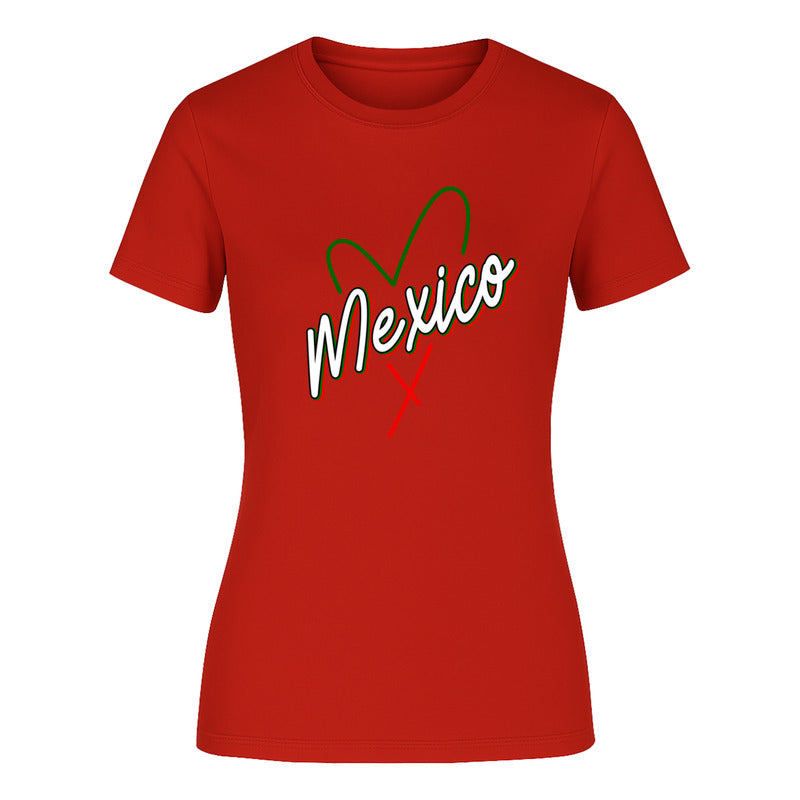 Playera "México Corazón Trazado" Patrio - Dama
