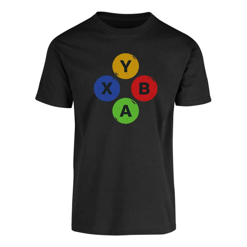 Playera Gamer Botones Control Para Caballero