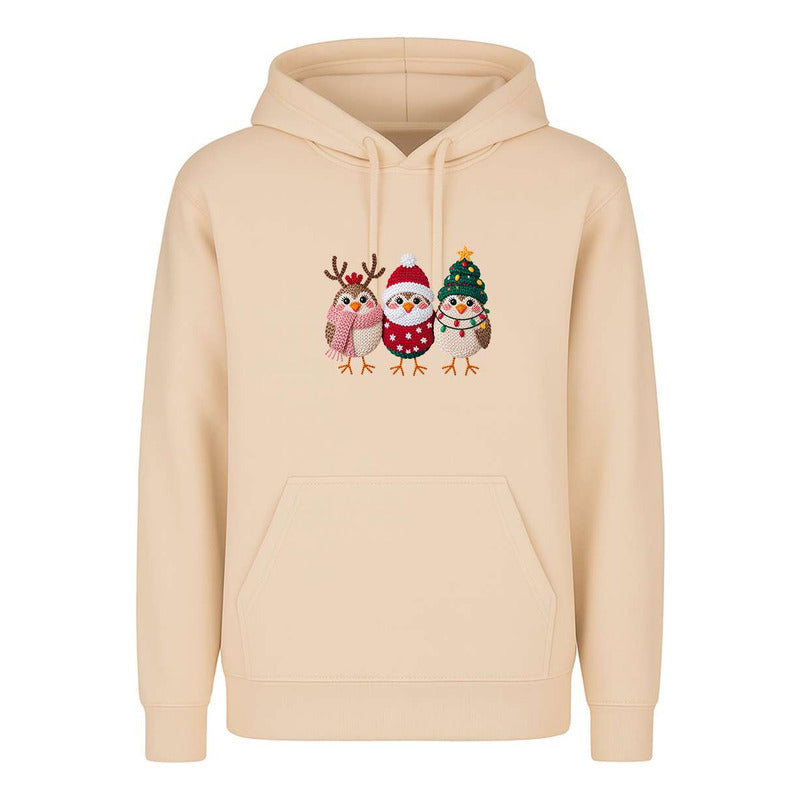 Sudadera Pajaritos Navideños Reno Santa Árbol Regalo Unisex