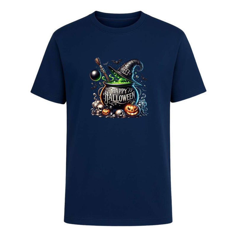 Playera Happy Halloween Caldero Bruja Calabaza Unisex