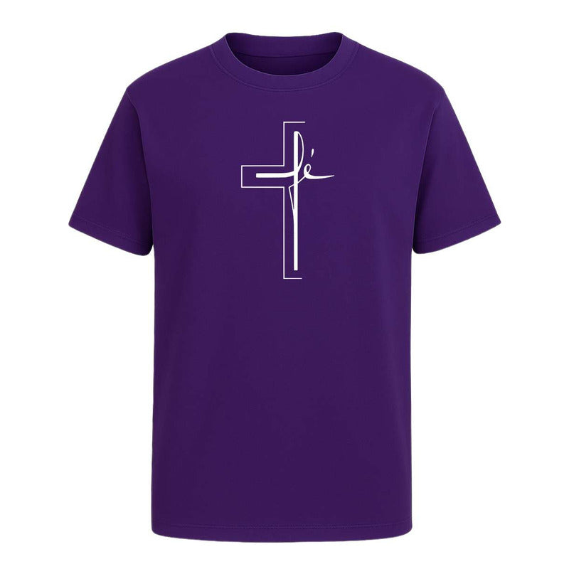 Playera Cruz Fe Minimalista Cristiana Devoción Unisex