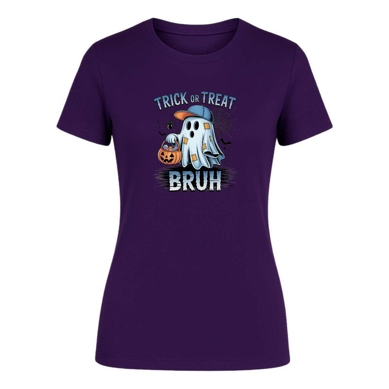 Playera Halloween Trick Or Treat Bruh De Dama Fantasma