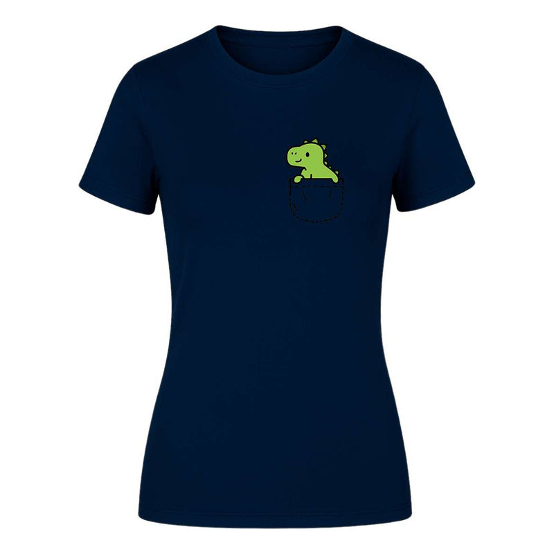 Playera "Dinosaurio en Bolsillo" Falso - Dama