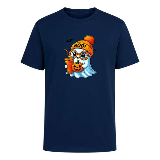 Playera Fantasma Gorro Calabaza Kawaii - Infantil