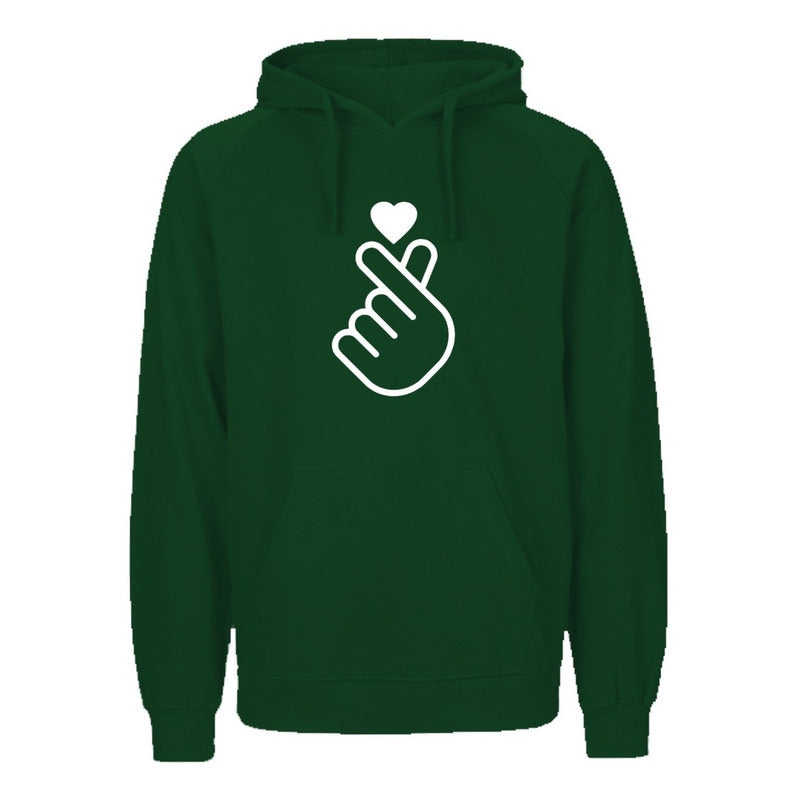 Sudadera Corazón Coreano K-pop Dedos Hoodie Dama