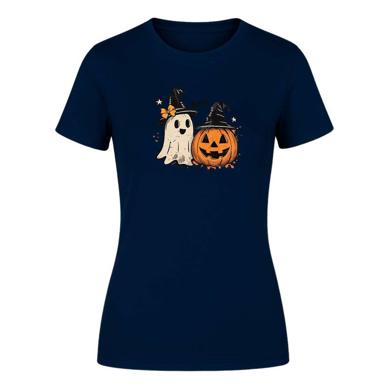 Playera "Fantasma y Calabaza Boo" Halloween - Dama