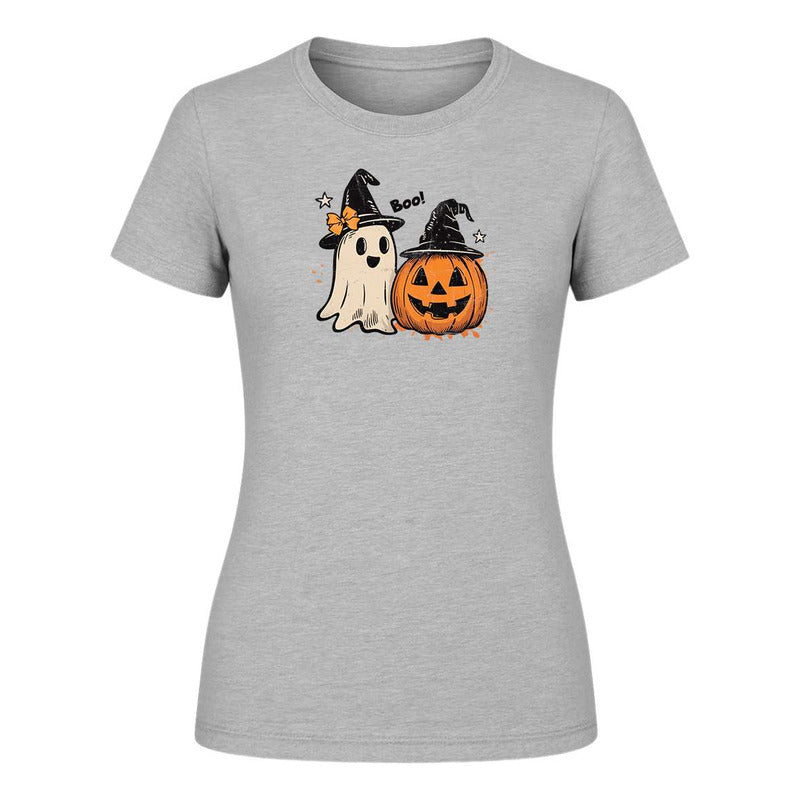 Playera "Fantasma y Calabaza Boo" Halloween - Dama