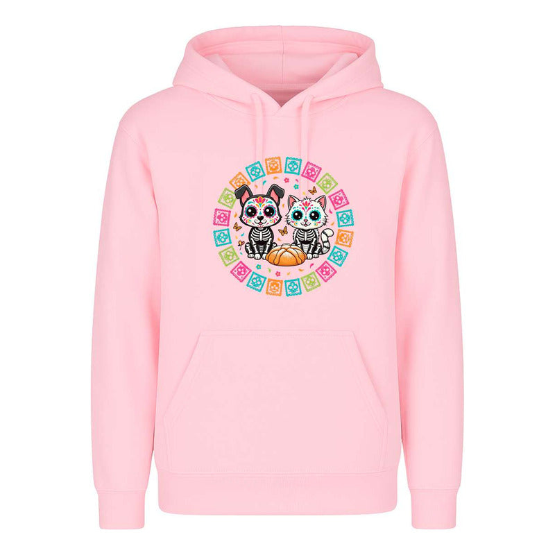 Sudadera Gato Y Perro Día De Muertos Pan De Muerto Kawaii