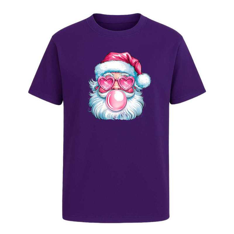 Playera Santa Cool Lentes Corazón Chicle Divertida Infantil