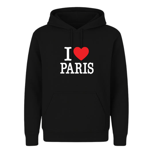 Sudadera Unisex I Love Paris Estilo Turístico Viaje Europa