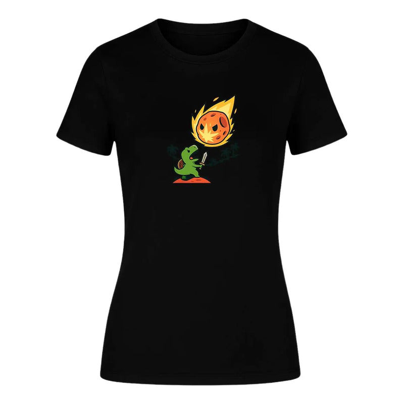 Playera "Dinosaurio vs Asteroide" Humor - Dama