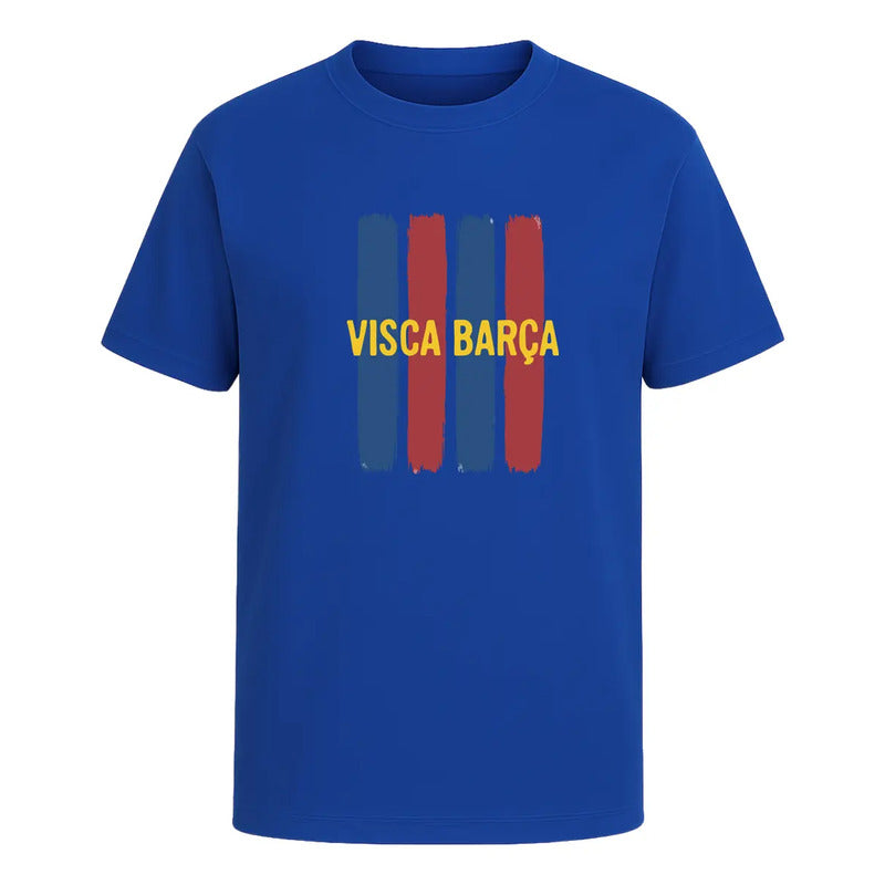 Playera Visca Barça Fútbol Barcelona Fan Colores Unisex