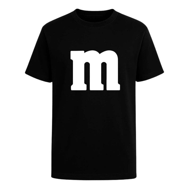 Playera infantil y juvenil de M&M disfraz divertido de la marca KreaLab, con diseño colorido y cómodo para niños.