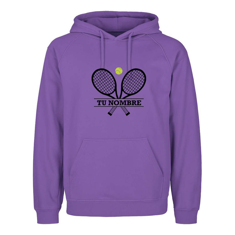 Sudadera Tennis Raquetas Personalizada Con Nombre Infantil