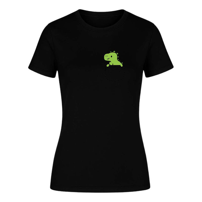 Playera "Dinosaurio en Bolsillo" Falso - Dama