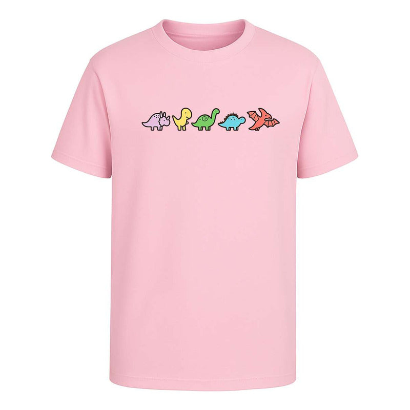 Playera "Dinosaurios Kawaii" Minimalista - Hombre