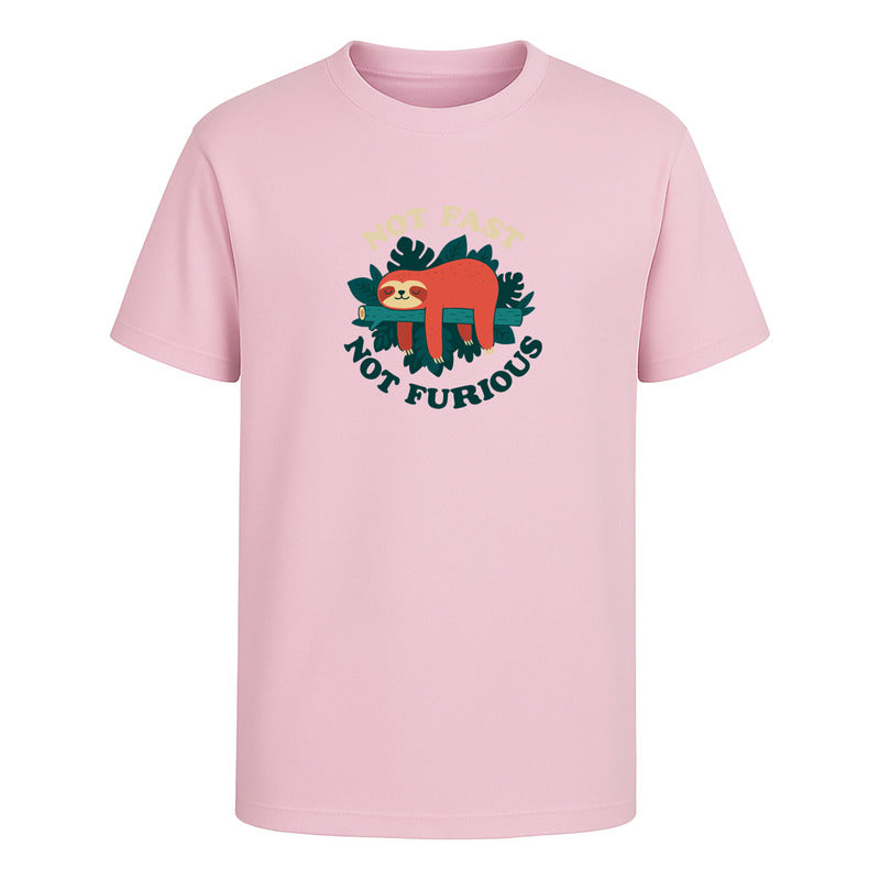 Playera Perezoso Not Fast Not Furious Frase Divertida Chill