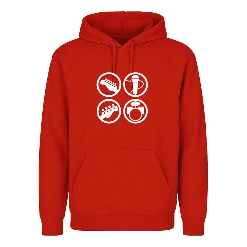 Sudadera Instrumentos Musicales Para Músico Unisex Rockero