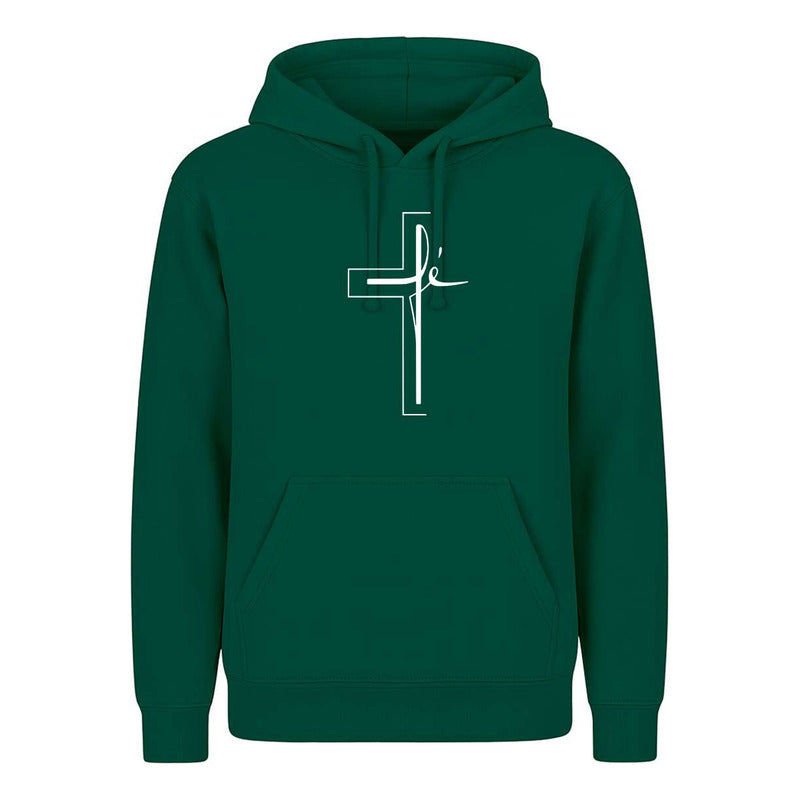 Sudadera Cruz Fe Minimalista Cristiana Devoción Unisex