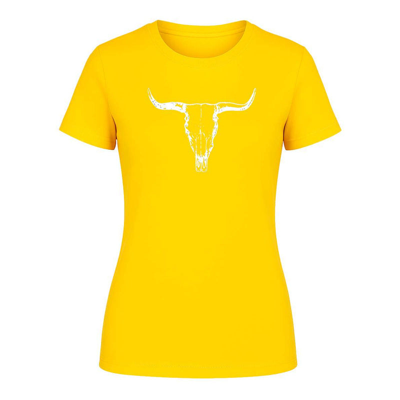 Playera "Calavera Toro Longhorn" Vaquera - Dama