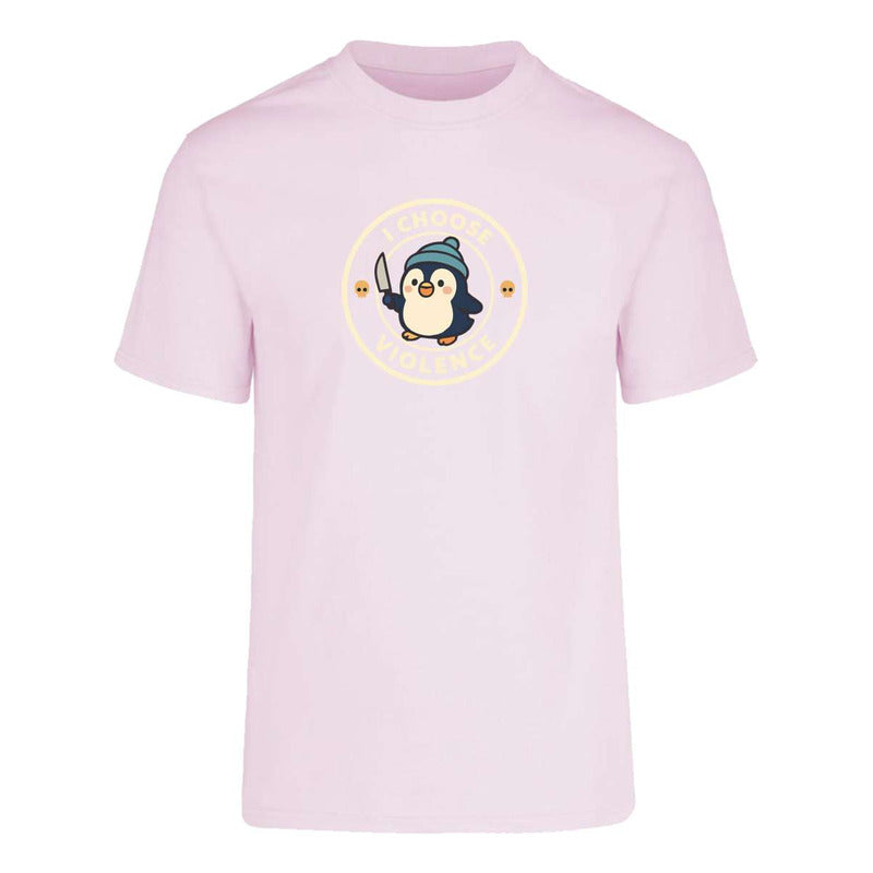 Playera Pingüino I Choose Violence Diseño Divertido Unisex