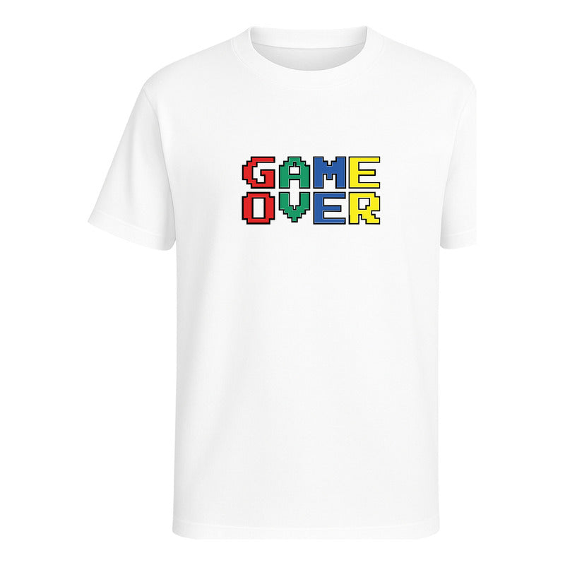 Playera "Game Over" Gamer Retro 8 Bits - Hombre