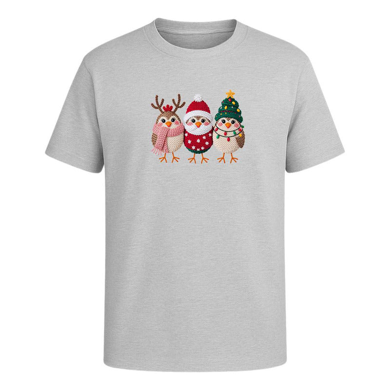 Playera Pajaritos Navideños Reno Santa Árbol Regalo Infantil