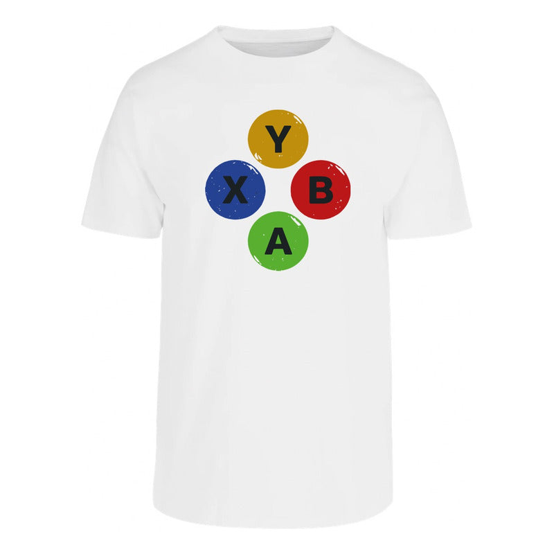 Playera Botones Gamer Infantil Juvenil Videojuegos Unisex