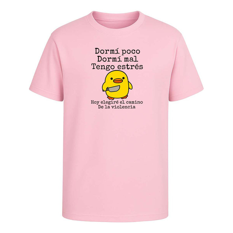 Playera Pollito Violento Estrés Humor Sarcástico Unisex