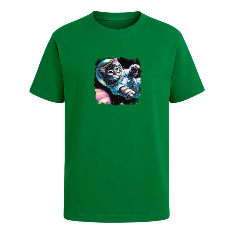 Playera Gato Astronauta Galaxia - Infantil