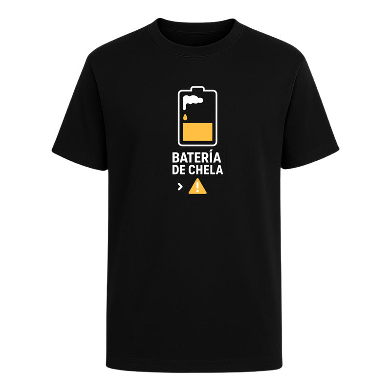 Playera "Batería de Chela" Humor - Hombre