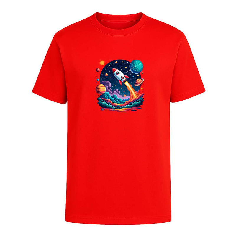 Playera "Cohete y Planetas" Galaxia - Infantil