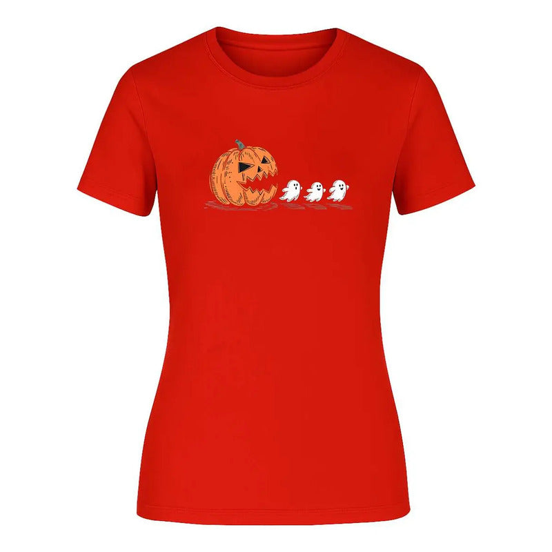Playera "Halloween Pacman" Calabaza y Fantasmas - Dama