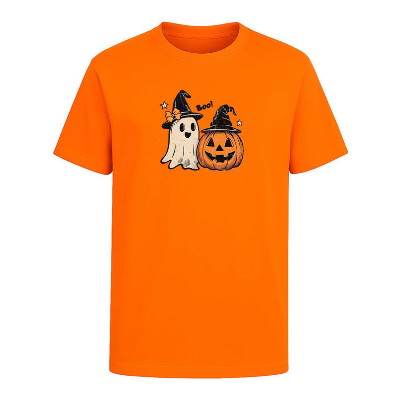 Playera Fantasma Y Calabaza Boo Halloween Divertida Infantil