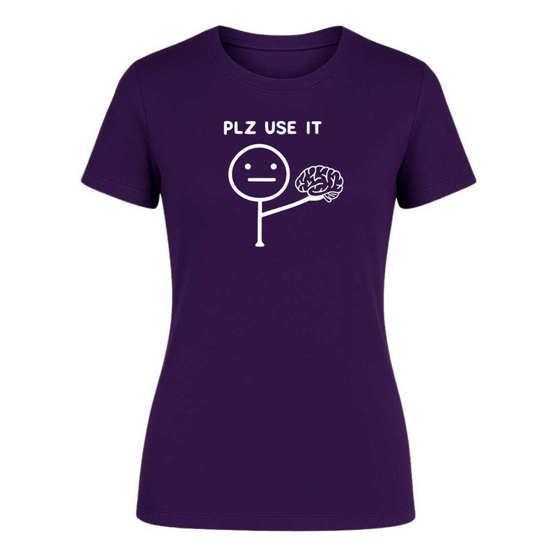 Playera "Plz Use It" Frase Sarcasmo - Dama