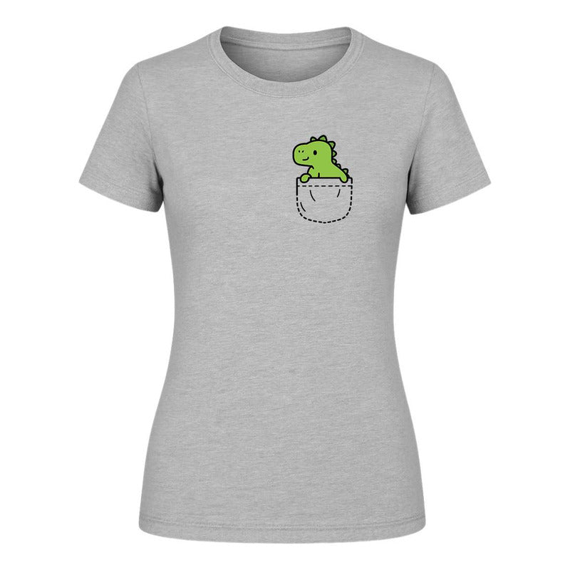 Playera "Dinosaurio en Bolsillo" Falso - Dama