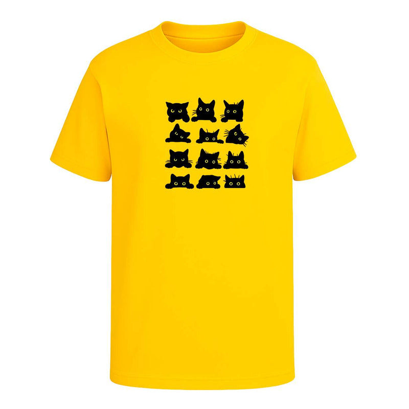 Playera Gatos Caritas Kawaii Divertida Regalo Unisex