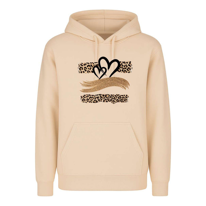 Sudadera Corazones Animal Print Leopardo Amor Regalo Unisex