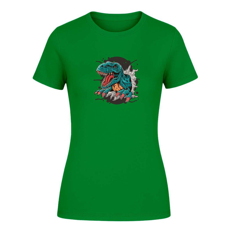 Playera "T-Rex Rasgando" Efecto Visual - Dama