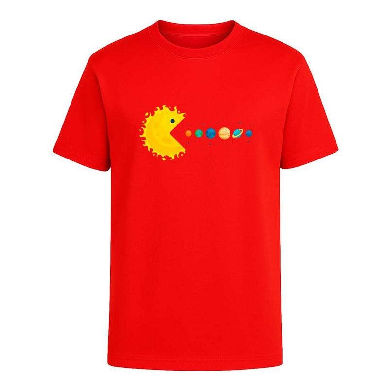 Playera Sol Pacman Sistema Solar Meme Espacio Unisex